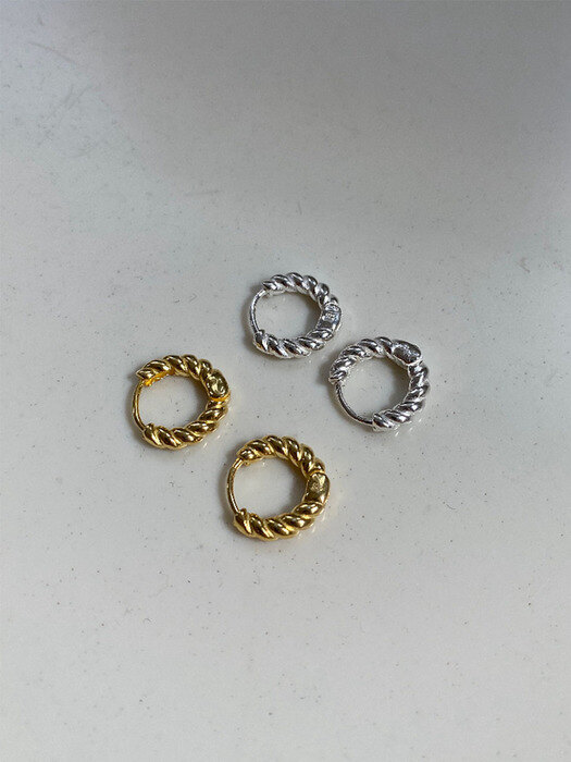 [925 silver] Deux.silver.96 / mini croissant earring (2 color)