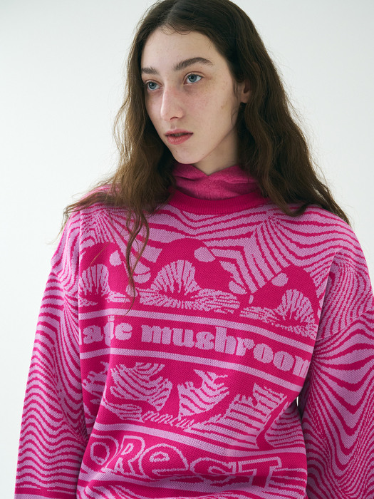 PSYCHE KNIT PULLOVER/PINK 