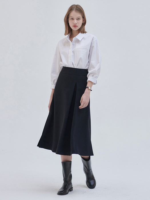 24SN unbalanced full skirt [BK]
