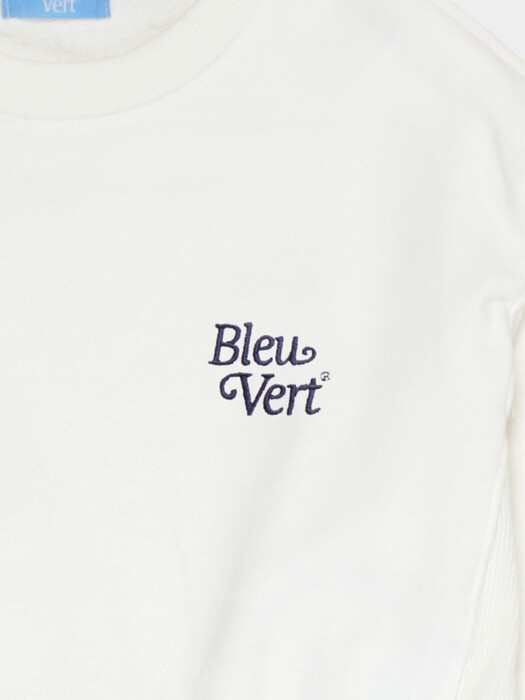Bleuvert Crop Sweat Shirts(Ivory)