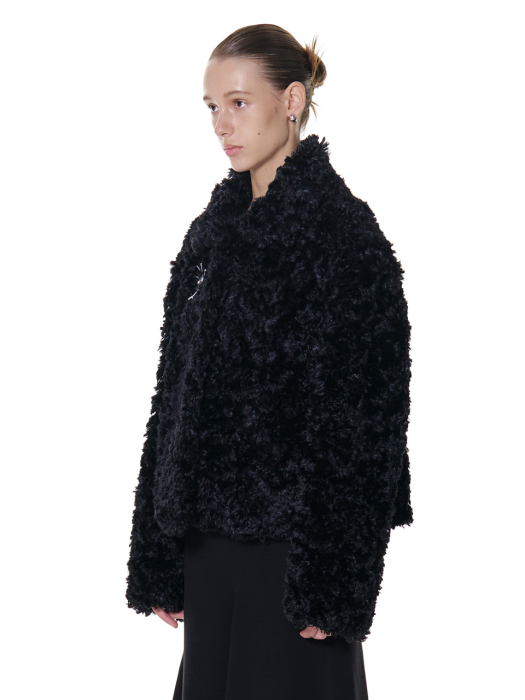 Eco Fur Jacket (Black)
