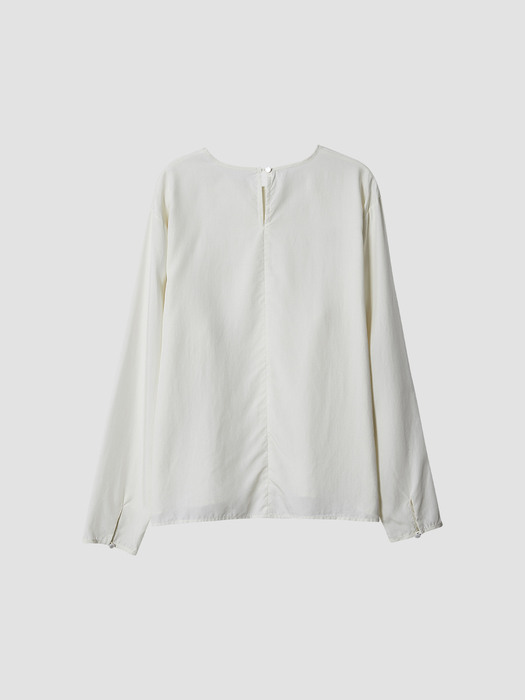 Wearable round blouse_ivory