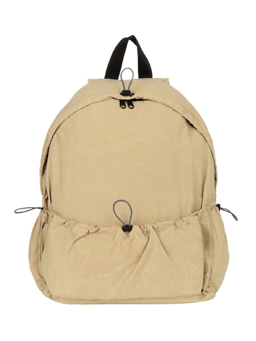100% Recycled nylon backpack | Beige