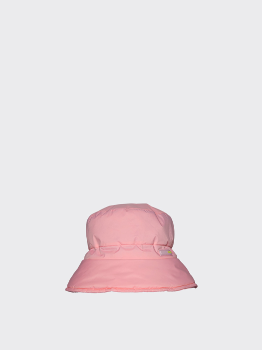 Padded Nylon Bucket Hat Pink sky