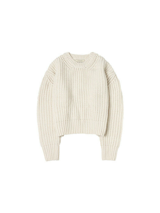 SIKN2050 Lambs wool blend hazzi knit_Ivory