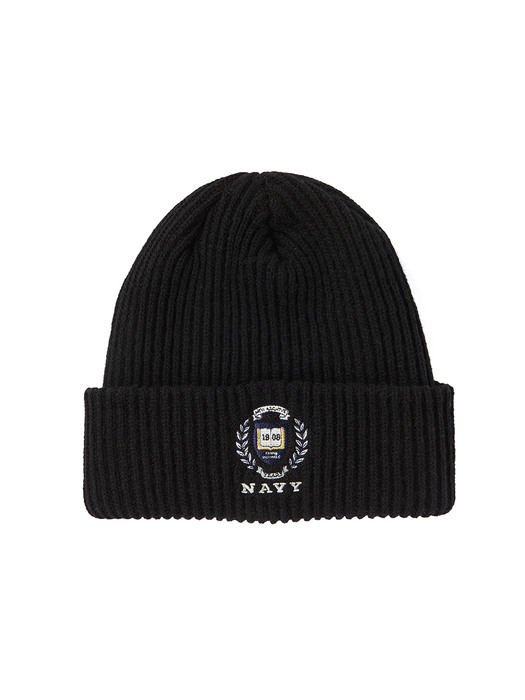 [COLLECTION LINE] N ARCHIVE HAUS LOGO WOOL BEANIE BLACK