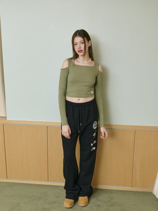 HOLIDAY WIDE SWEATPANTS [BLACK]