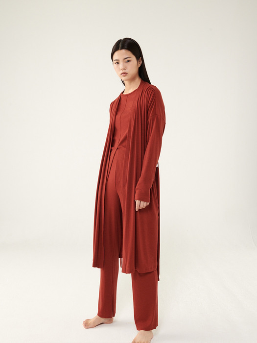 Tencel™ Wool Cardigan_Red (텐셀 울 니트 가디건)