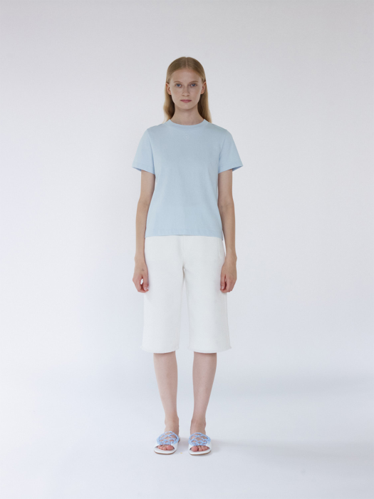 Lana Crewneck Top - Baby Blue