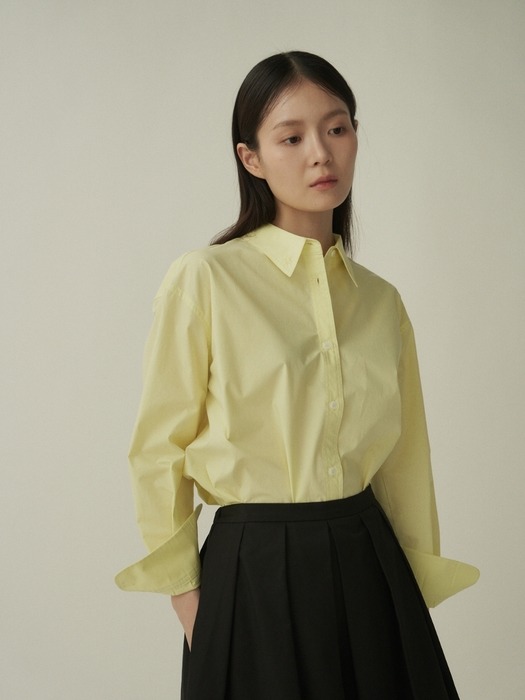 Written Cotton Shirt [Yellow]