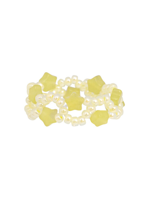 Wave Star Beads Ring (Yellow)