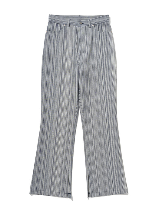 Stripe Bootcut Pants [BLUE]