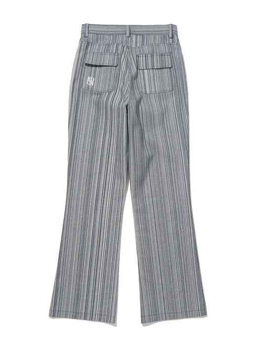 Stripe Bootcut Pants [BLUE]