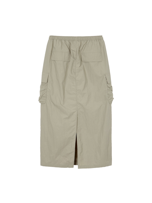 Cargo Shirring Skrit in Khaki VW3MS091-42