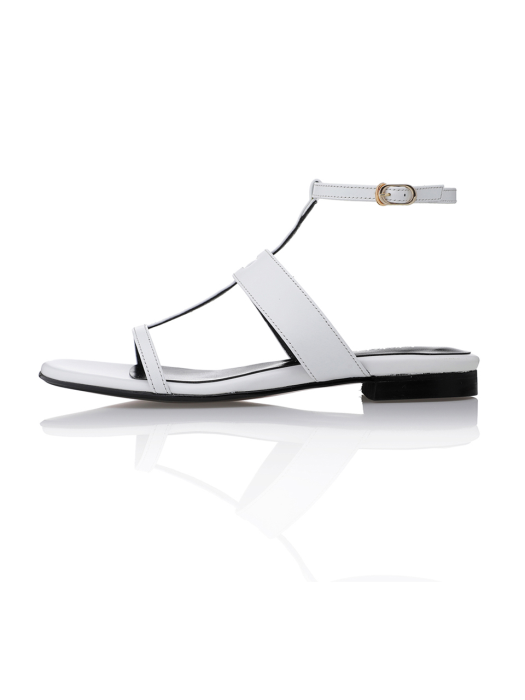MD1099s Strap Detail Flat Sandals-White
