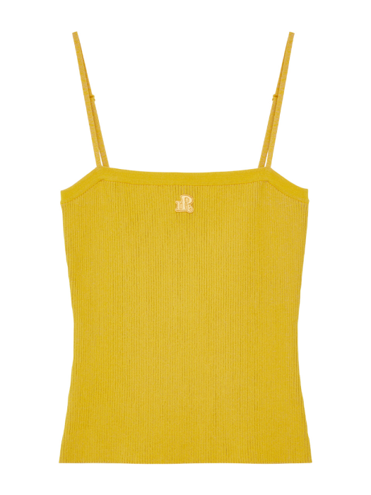 RIBBED TEXTURE KNIT TOP - YELLOW