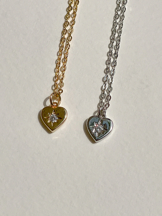 LIGHTNING HEART NECKLACE (2colors) AN223015