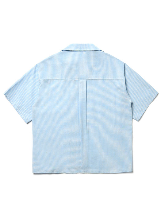스트라이프 린넨 셔츠(SKY BLUE)