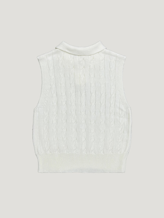 RCH CRUISE CABLE COLLAR KNIT TOP