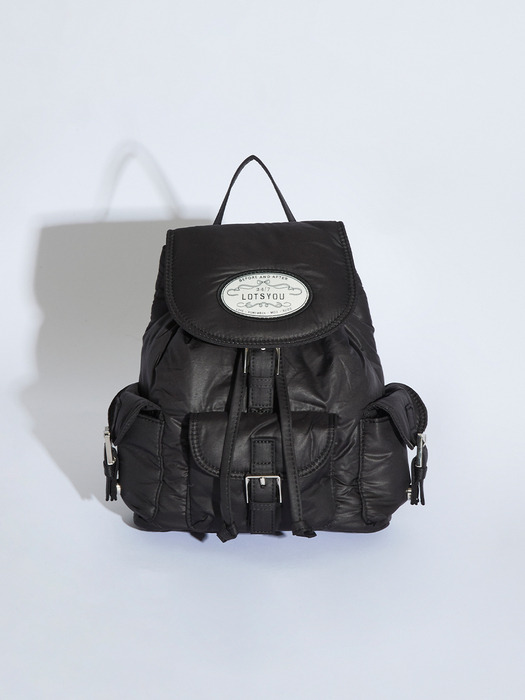 lotsyou_Nostalgia chubby Backpack Black
