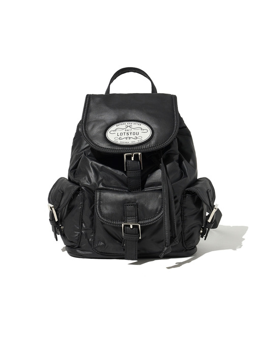 lotsyou_Nostalgia chubby Backpack Black