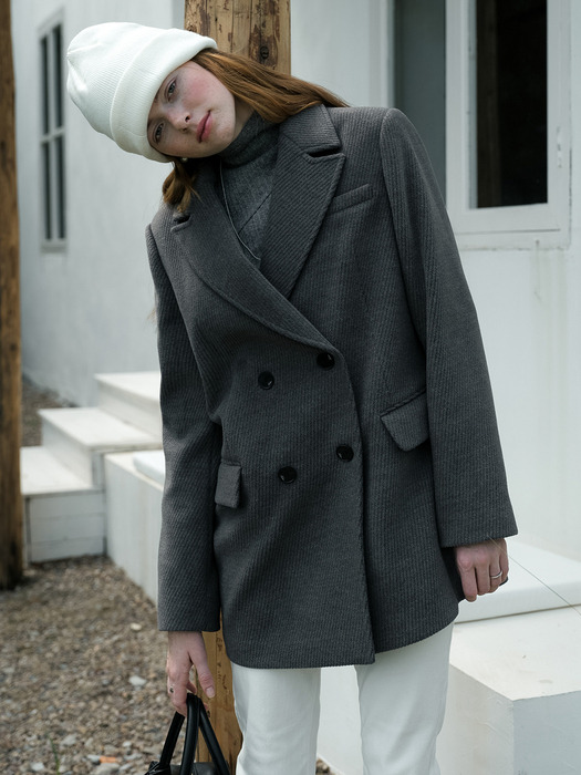 Cest_Classic wool coat_GRAY