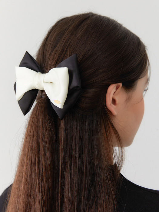 [단독] Romantic ivory ribbon hair pin_2type HP046