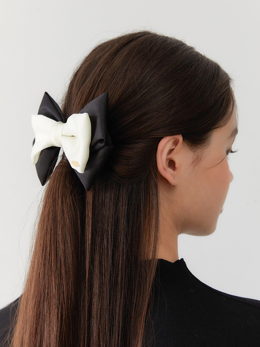 [단독] Romantic ivory ribbon hair pin_2type HP046