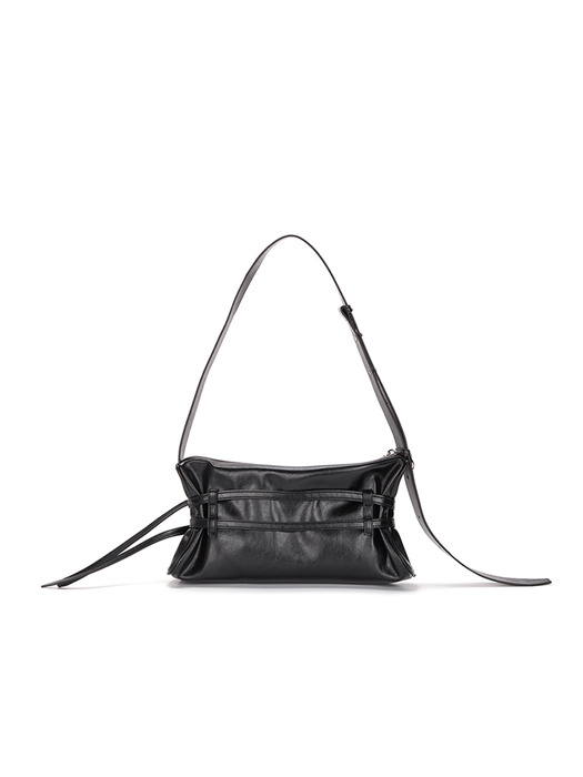 DOUBLE BELTED STRAP MINI BAG IN BLACK