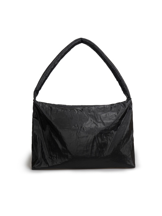 Puff-Up Shoulder Bag (Black/Fuchsia)