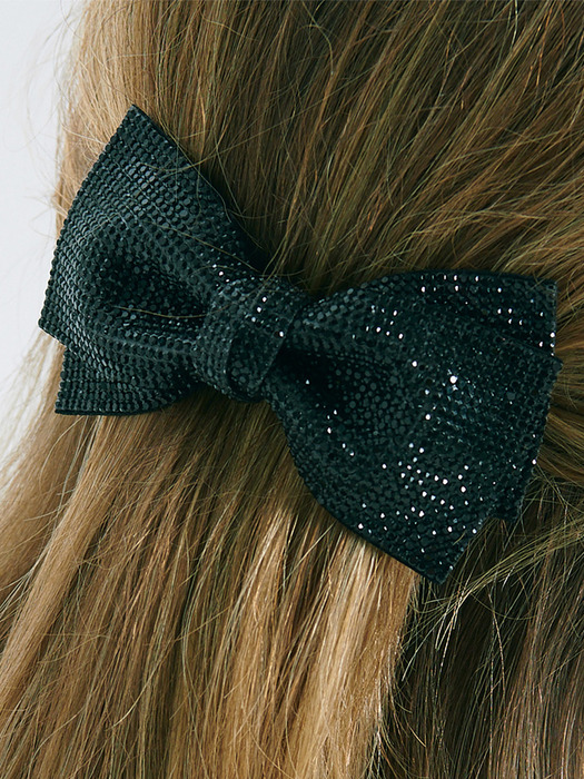 TWINKLE RIBBON HAIRPIN_BLACK