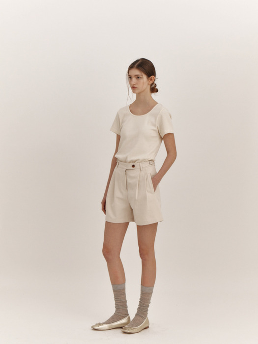 Basic Cotton Shorts(Natural)