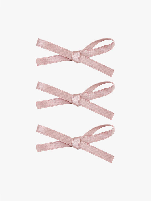 [3EA 1SET] RIBBON BUNDLE HAIRPIN SET_PINK