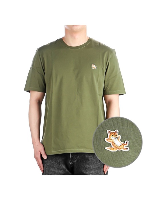 [메종키츠네] 24SS (LM00110KJ0008 MILITARY GREEN) 남성 칠랙스 반팔 티셔츠