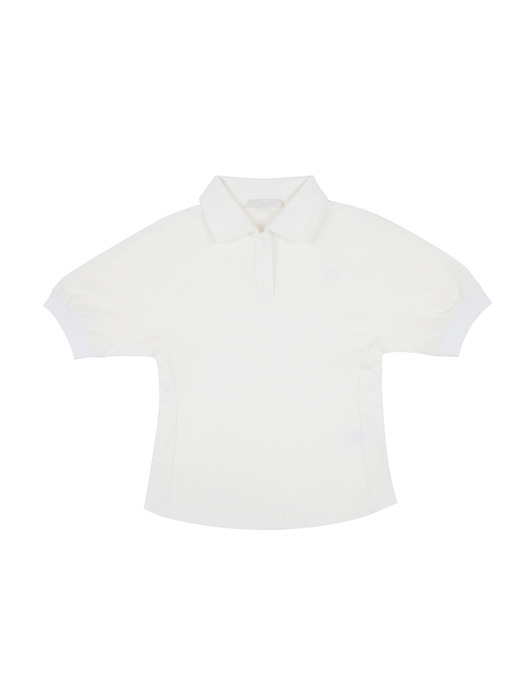 [LDSTP07WH] 퍼프 반팔 PK 티셔츠 WHITE