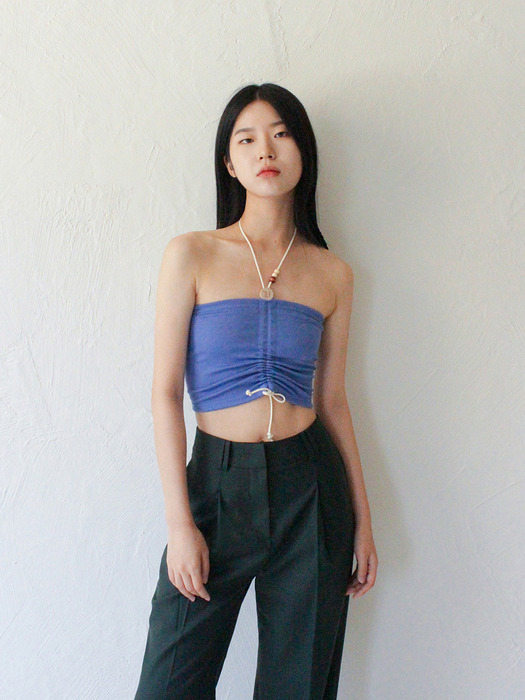Wooden Beads Tube Top (PURPLE BLUE)