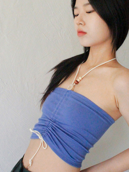 Wooden Beads Tube Top (PURPLE BLUE)