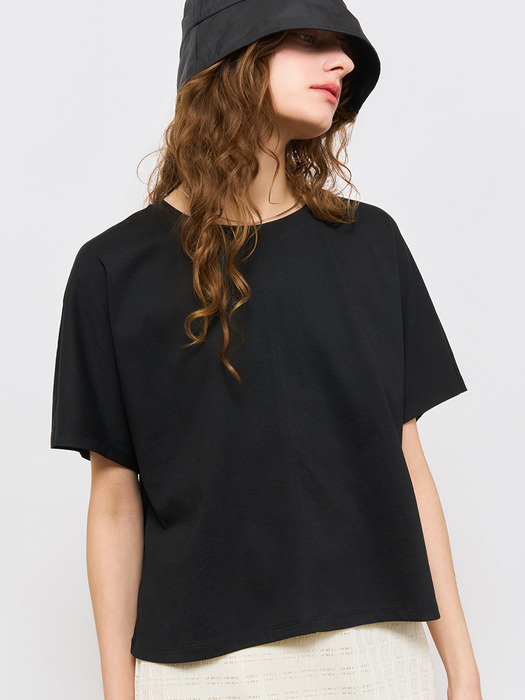 돌먼 슬리브 반팔 티셔츠 [BLACK] / WBD2L01525