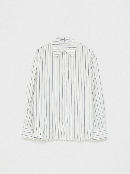 Multi Stripe Roll-up Shirt White