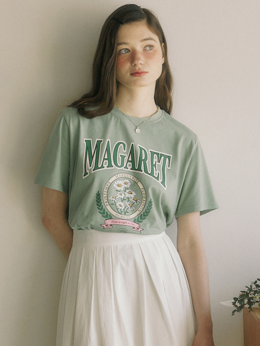 Margaret Artwork T-shirt - Moss Green