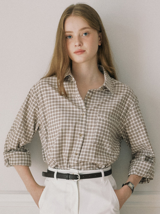 Classic Check Pocket Shirt - Brown