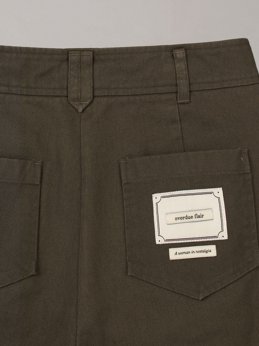 COTTON STRAIGHT PANTS_KHAKI