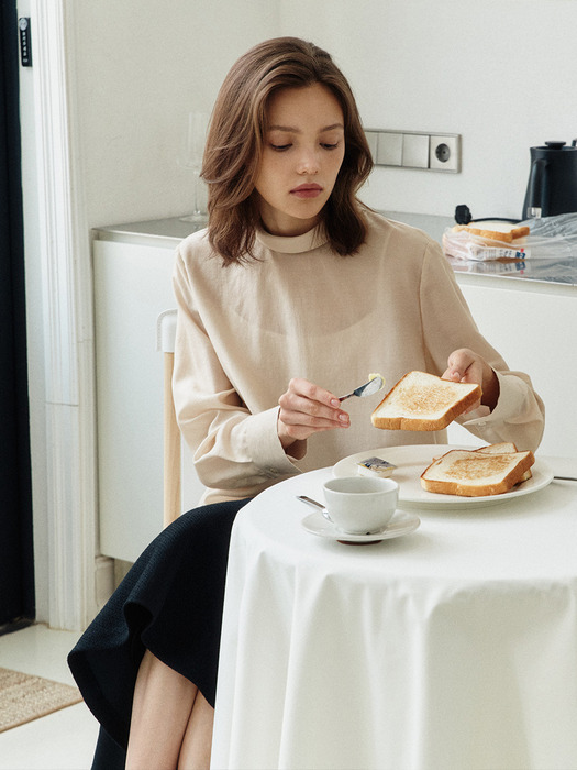 UNA SEE THROUGH BLOUSE (2colors)