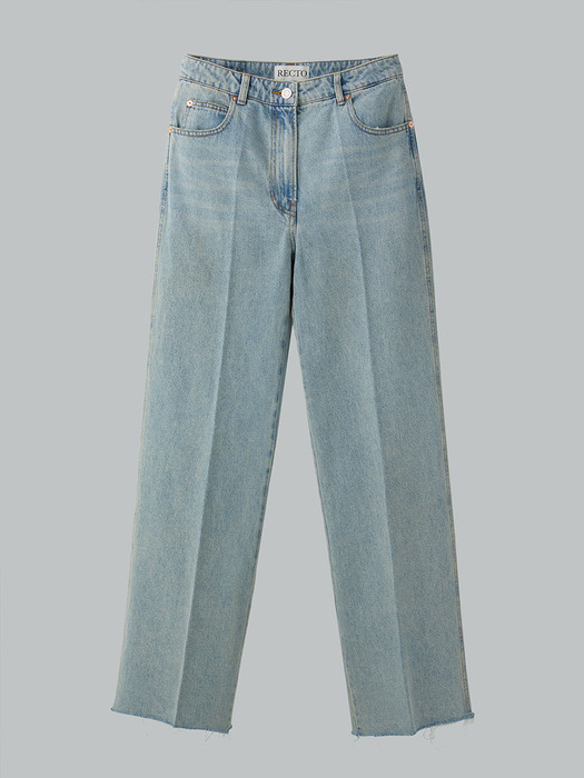 MILA HIGH-WAIST DENIM PANTS (LIGHT BLUE)