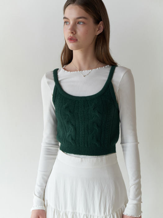 Bergamot knit bustier (green)