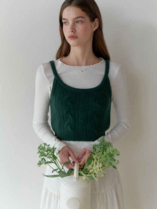 Bergamot knit bustier (green)