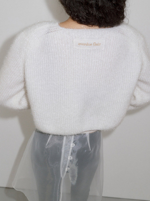 GLITTER CARDIGAN_WHITE