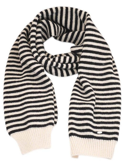 stripe knit muffler