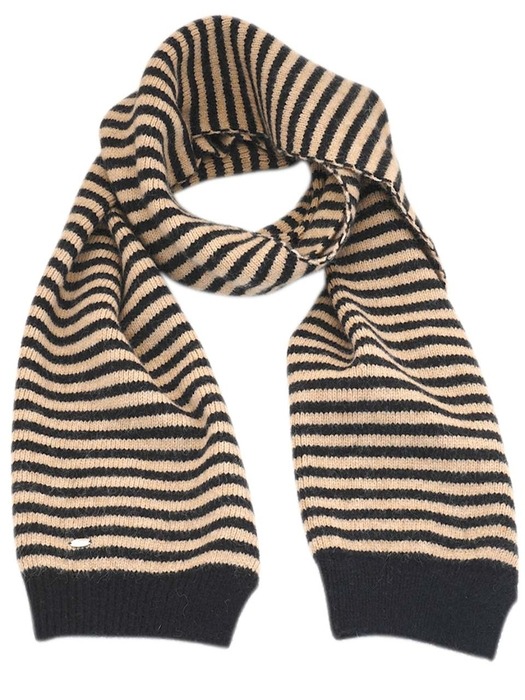 stripe knit muffler