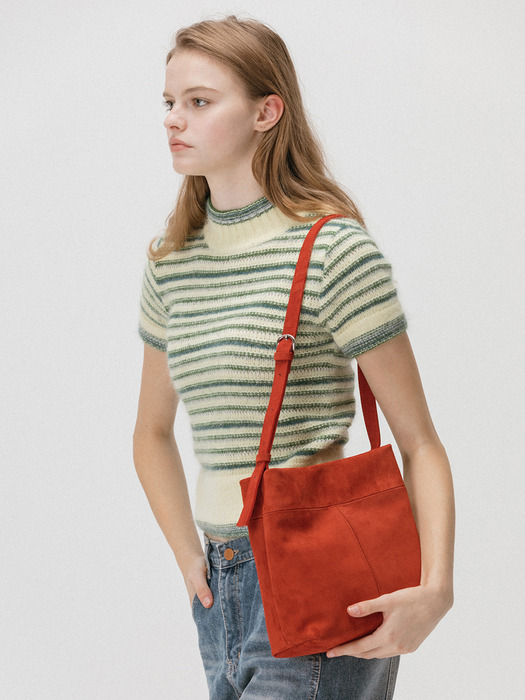 Belted Suede Bag_(Red)